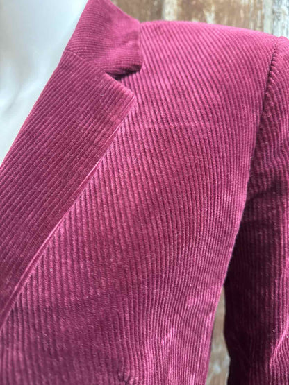 theory Size 2 (Extra Small) Burgundy Blazer