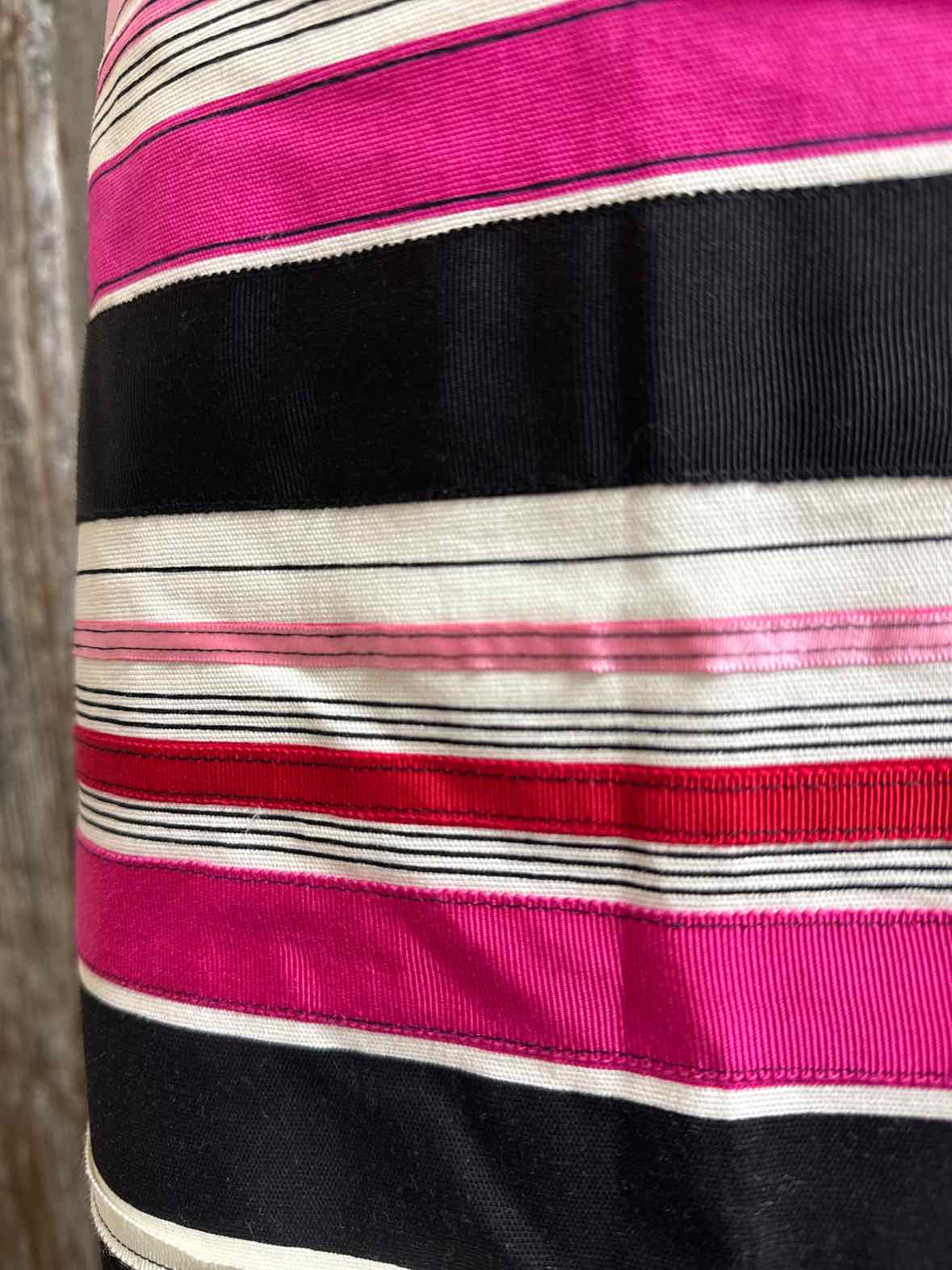 Talbots Size 10 Pink & Black Stripe Skirt