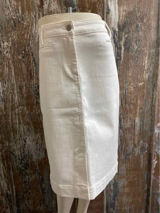 Talbots Size 6 White Skirt