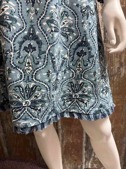 Spartina Size Large Blue Print Dress