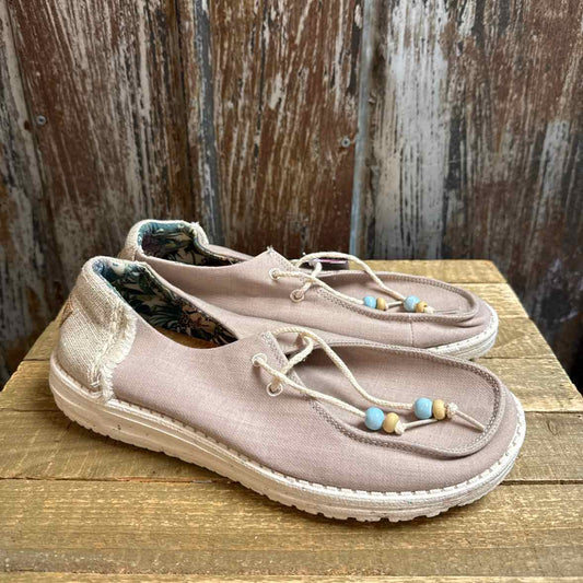 Hey Dude 8 Tan Sneakers