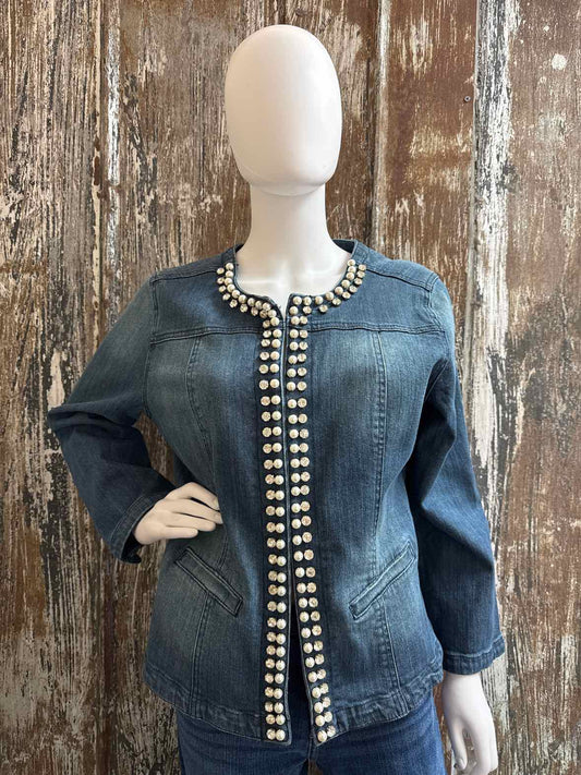 Joan Rivers Size Large Denim Jean Jacket