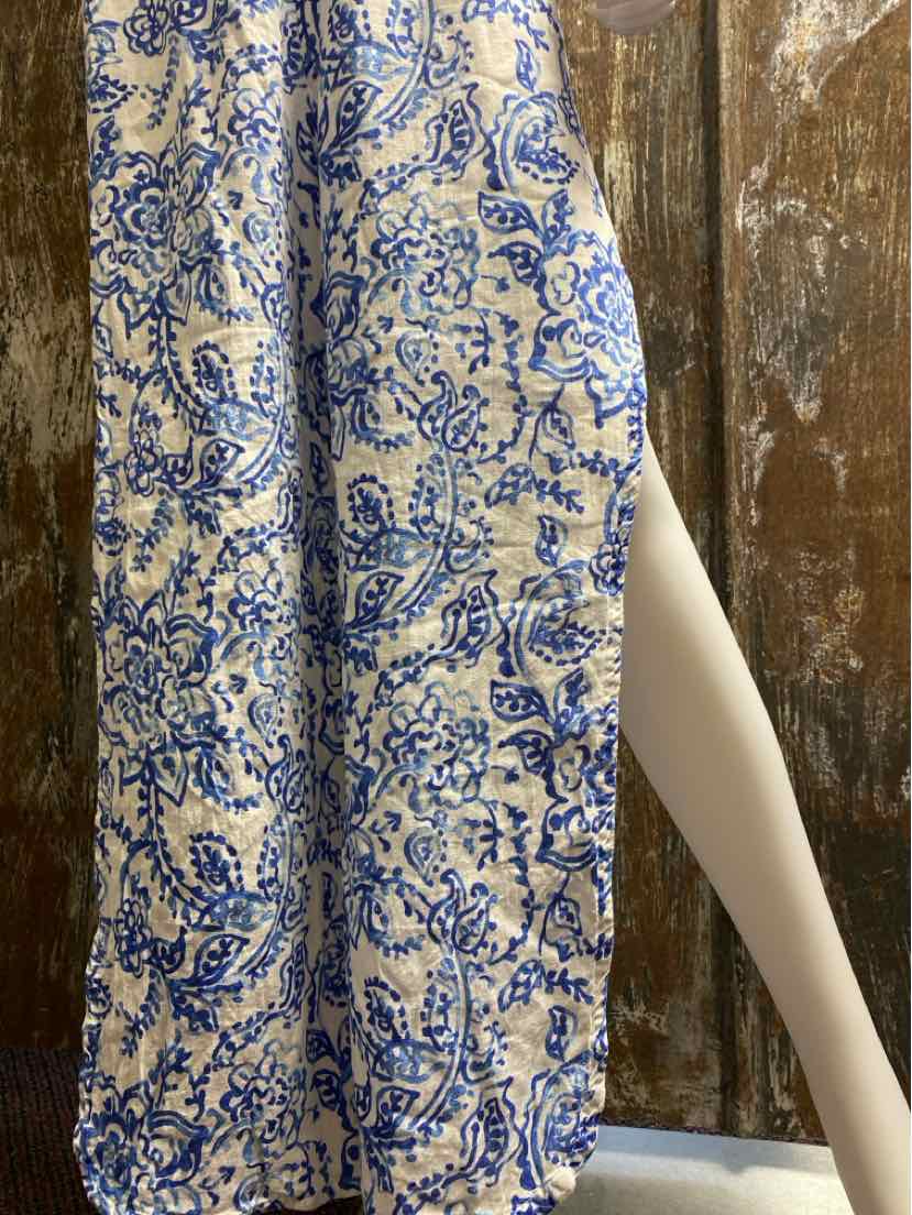 Caroline Constas Size Large Blue & White Two Piece Set