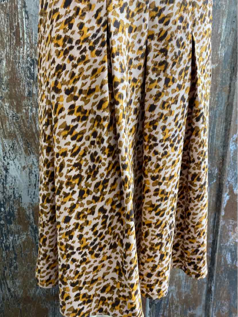 Ann Taylor Size 2 Petite Brown Animal Print Skirt