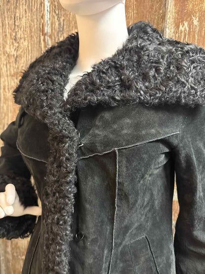 Express Size small Black Vintage Leather Jacket