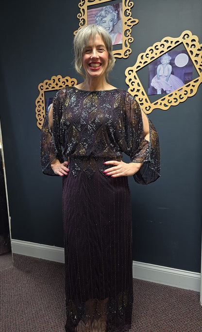 Pisanno Nights Size 10 (Medium) Plum Evening Dress