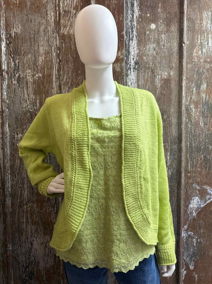 Chico's Size Large Chartreuse 3 Piece Top Set