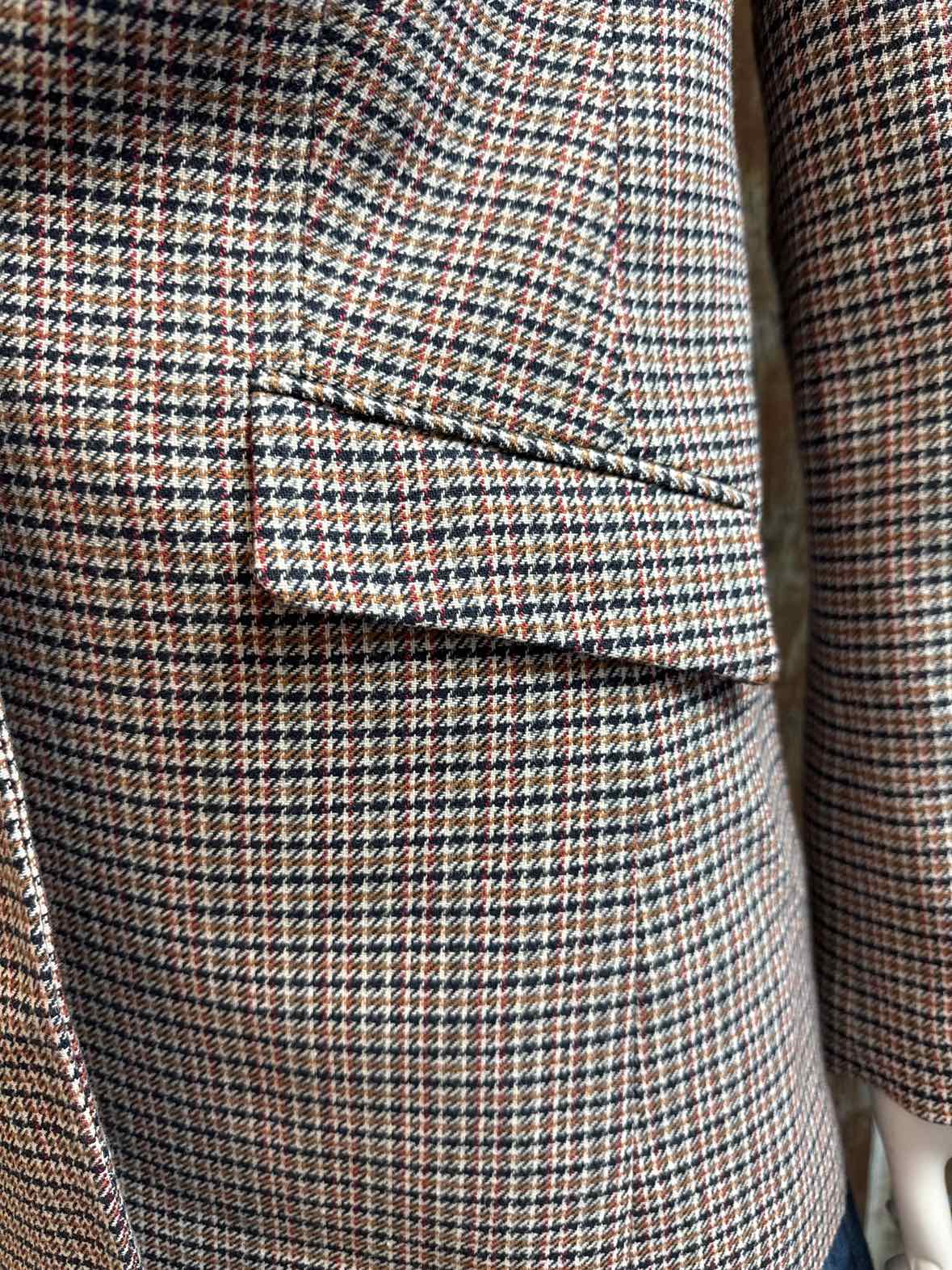 Talbots Size 4 (Small) Brown Houndstooth Blazer