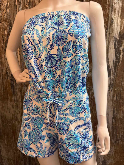 Lilly Pulitzer Size small Blue Print Romper