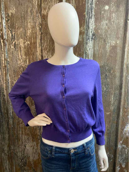 L. K. Bennett Size Extra Large Purple Cardigan