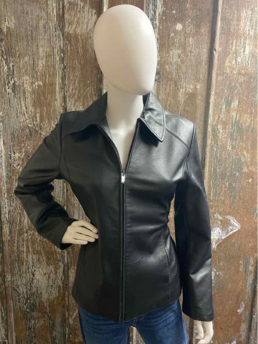 M. Julian Size small Black Leather Jacket