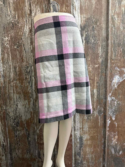 Talbots Size 14 Pink plaid Skirt