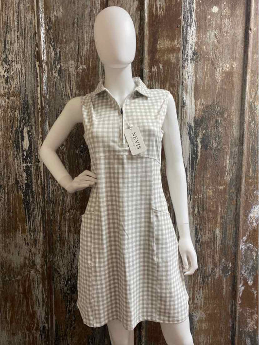 Nevis Golf Co. Size Large Brown Check Golf Dress