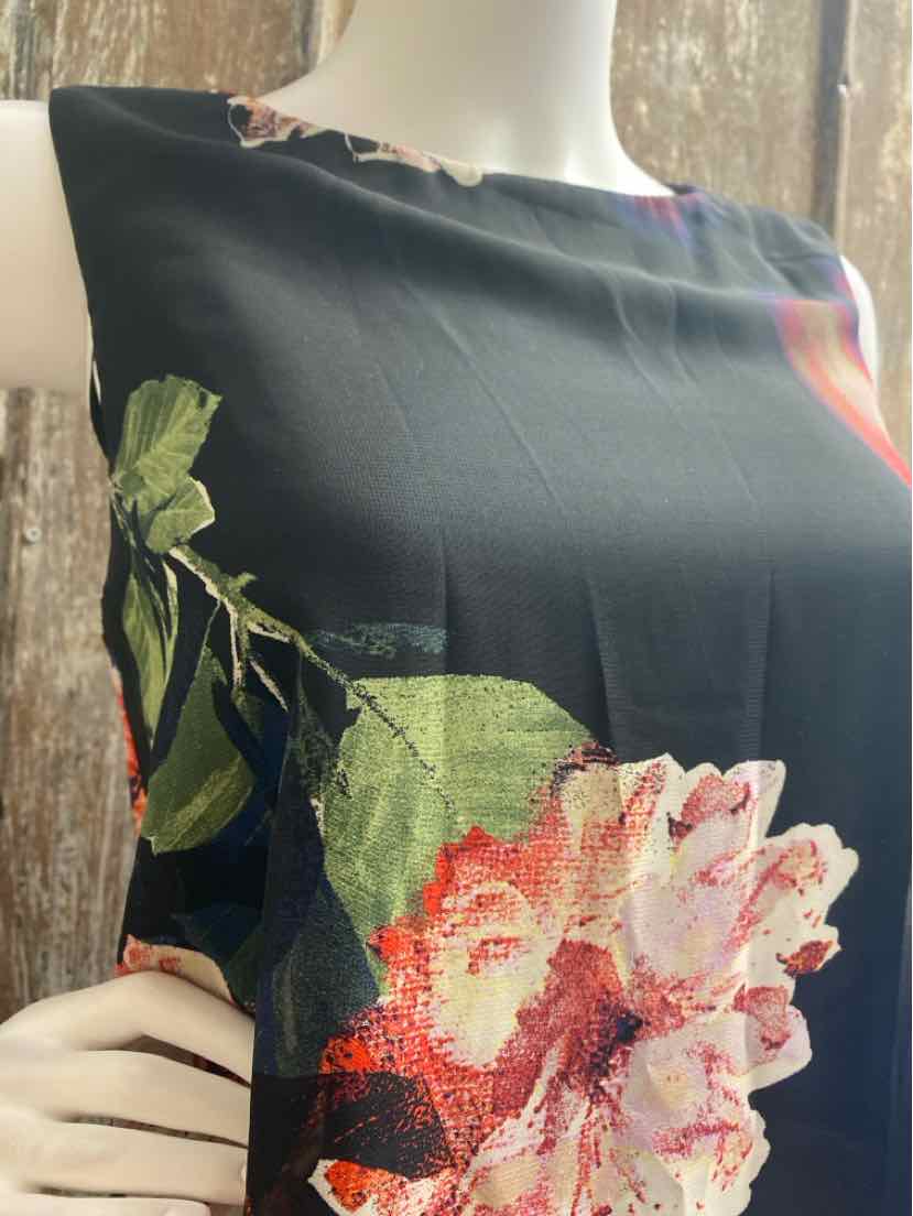 SLNY Size 12 (Large) Black Print Dress