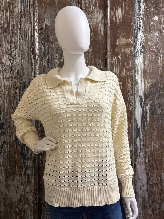 joie Size Medium Cream Sweater