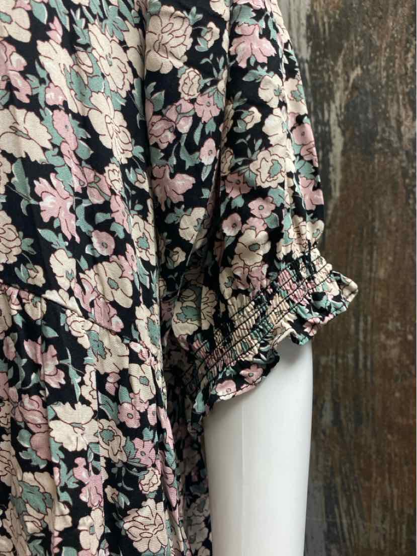 Natural Life Size Large green/pink floral Dress