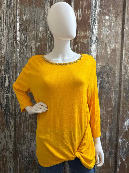 Ruby Rd Size Large Yellow tops