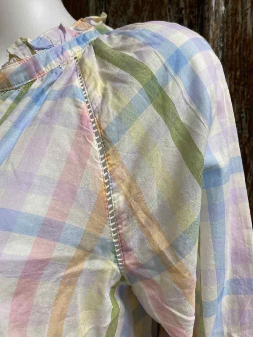 Talbots Size Medium Petite Multi Plaid tops