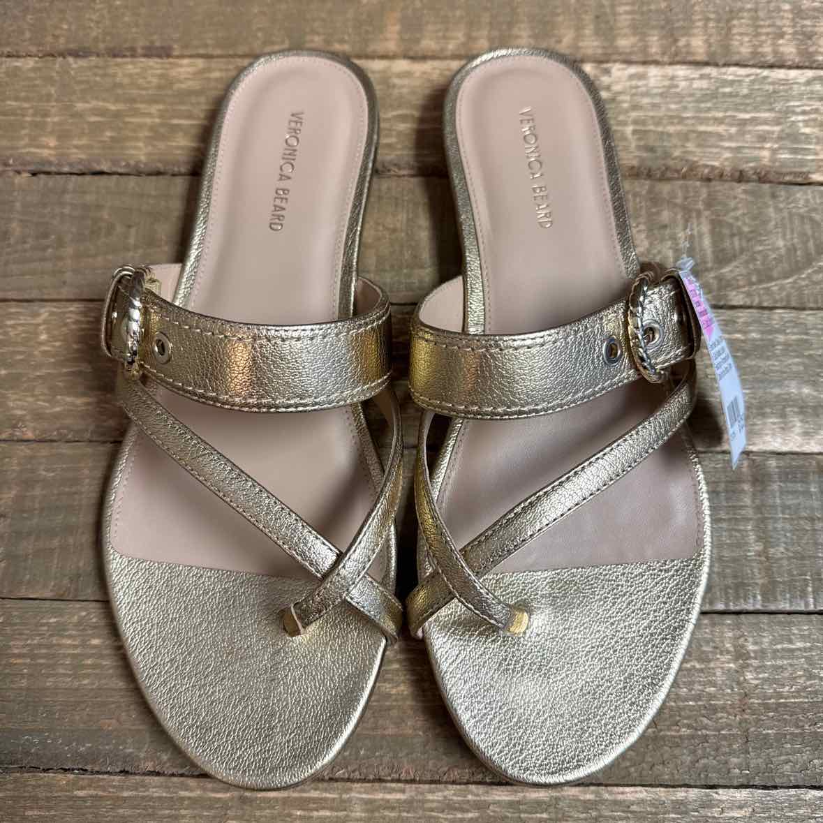 Veronica Beard 8.5 Gold Sandals
