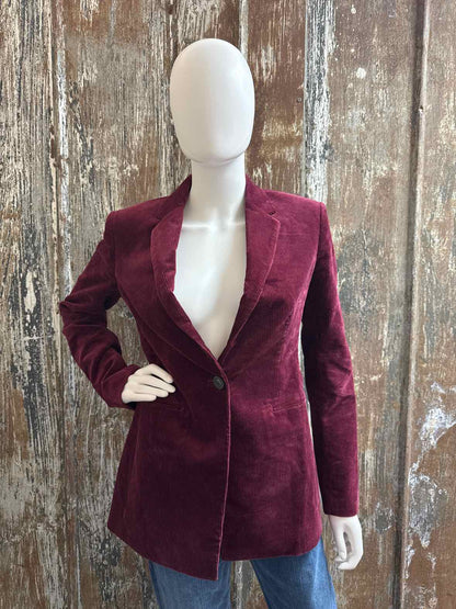 theory Size 2 (Extra Small) Burgundy Blazer