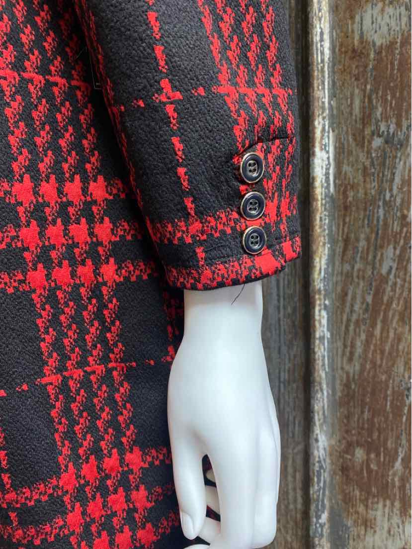 New York & Company Size Large Red Plaid Dress