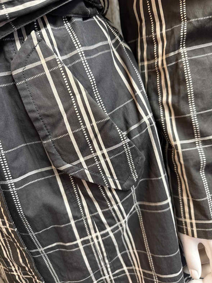 BeanPole Size Medium Black plaid Trenchcoat