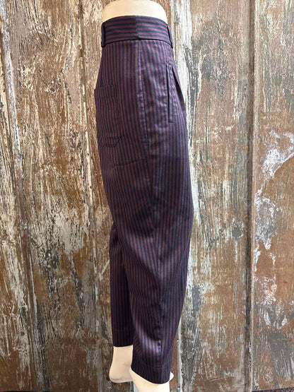 Cartonnier by Anthropologie Size 6 Navy/Red Stripe Pants