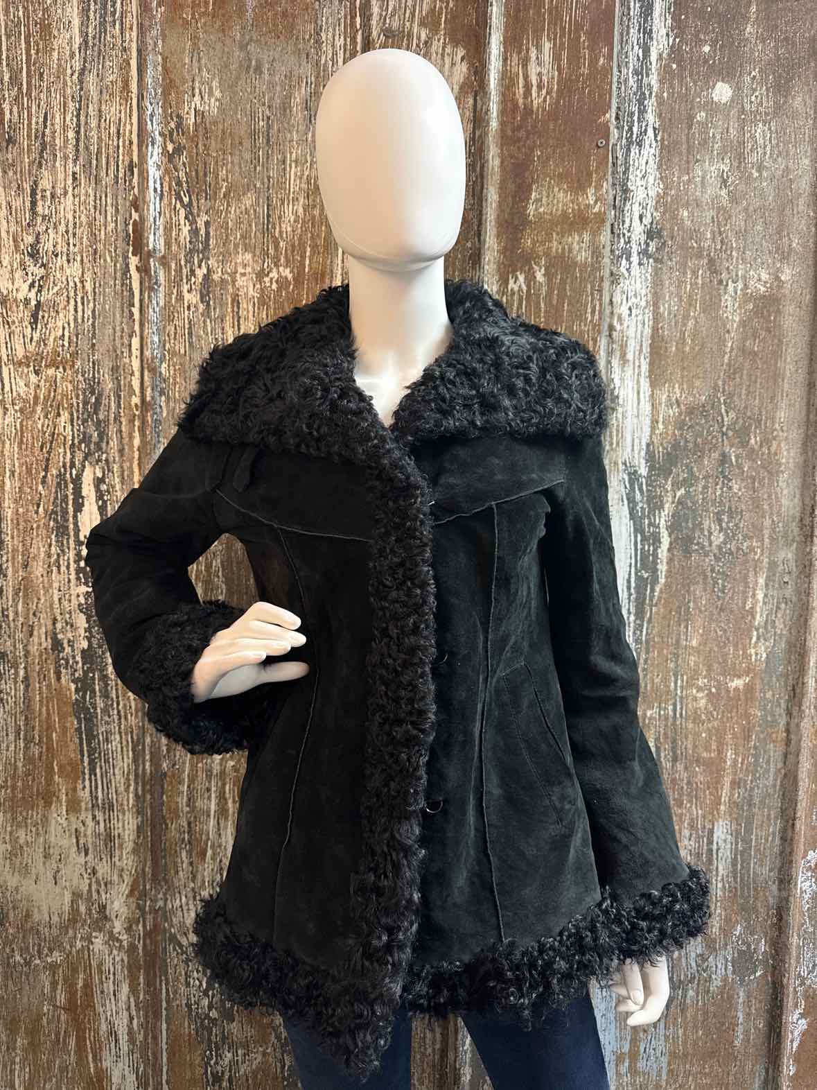 Express Size small Black Vintage Leather Jacket