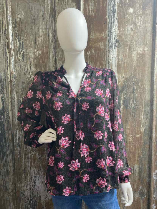 maison d Amelie Size Medium pink floral tops