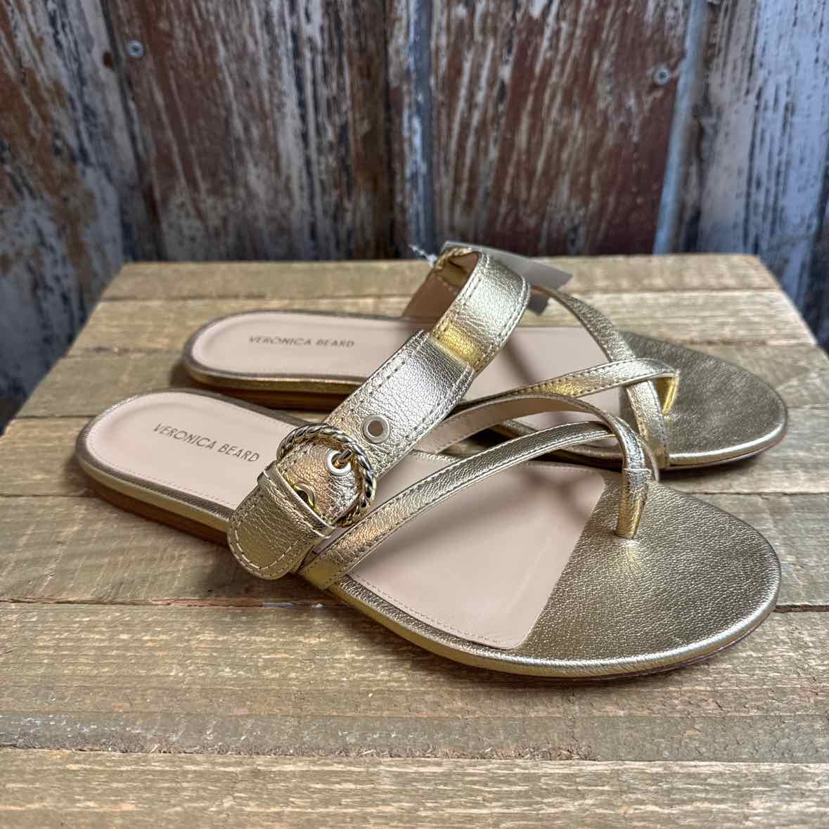 Veronica Beard 8.5 Gold Sandals