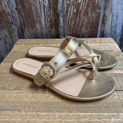 Veronica Beard 8.5 Gold Sandals