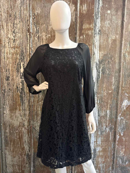 Adrianna Papell Size 12 (Large) Black Dress