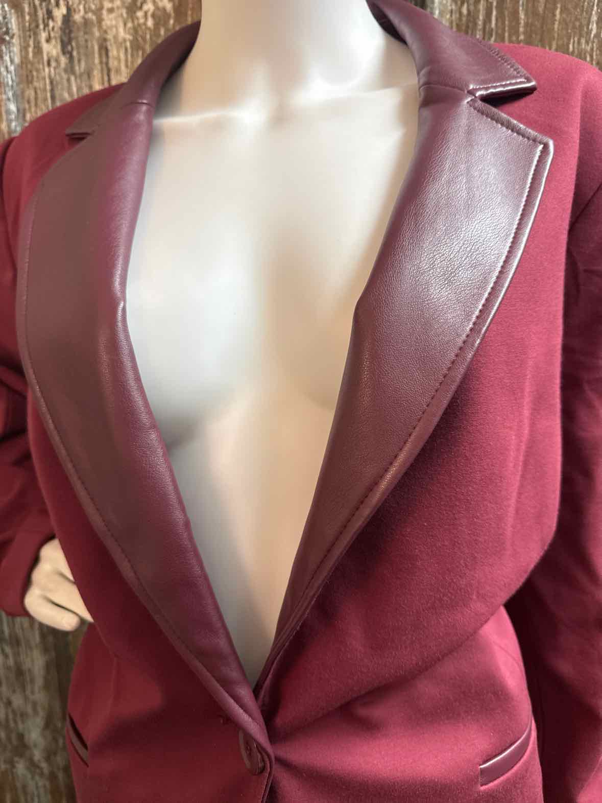 Susan Graver Size 1X Maroon Blazer