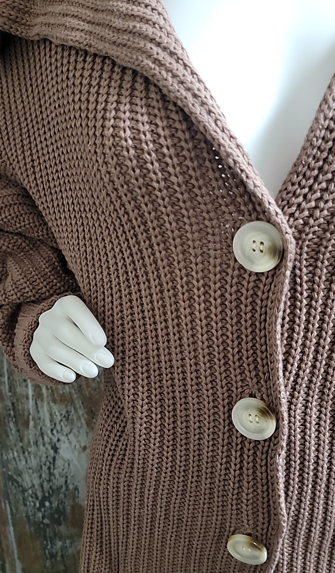 Bibi Size Extra Large Brown Sweater