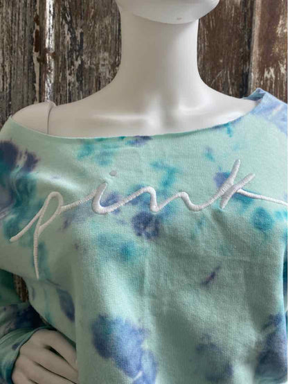 Pink Size Large Blue Tie Dyed Sweatshirt