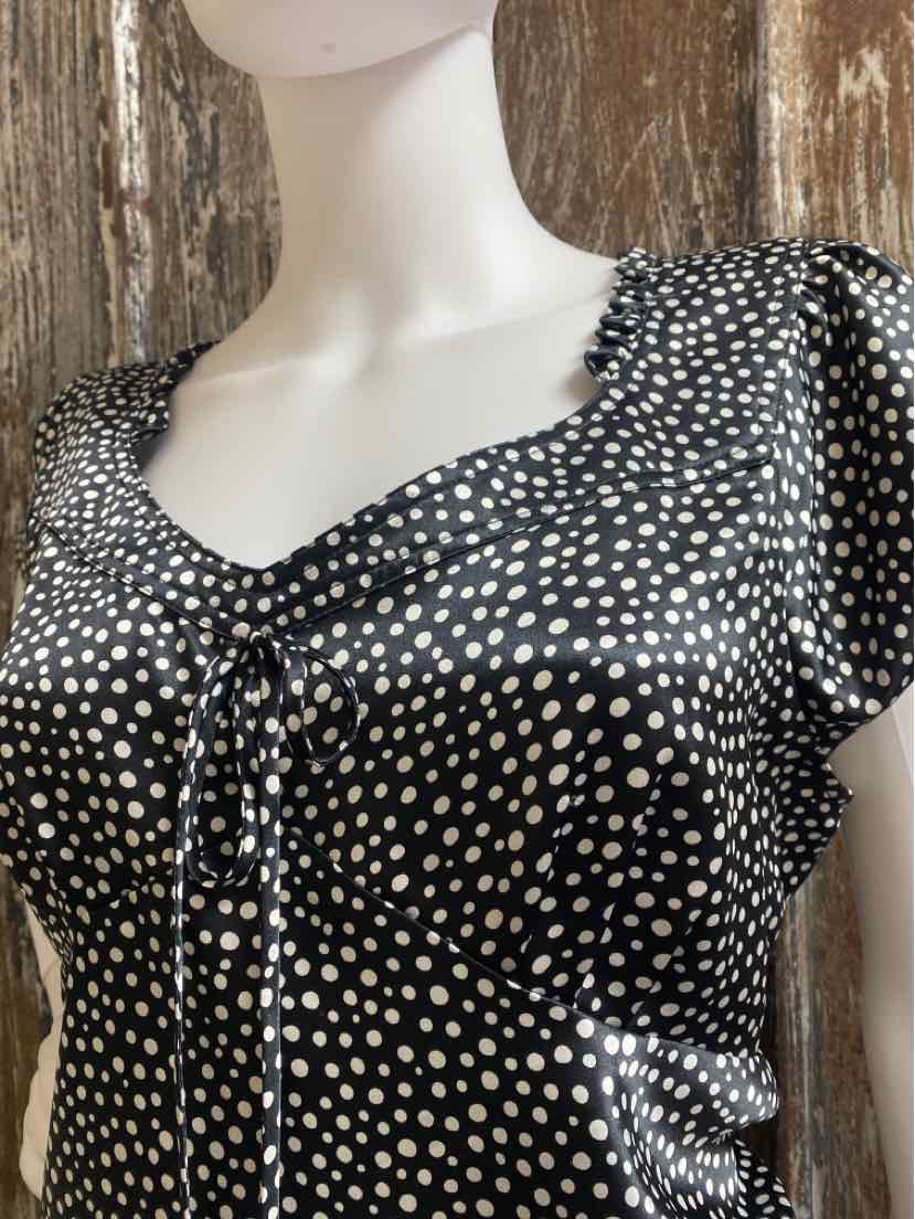 Kasper Size 16 (Extra Large) Black polka dot tops