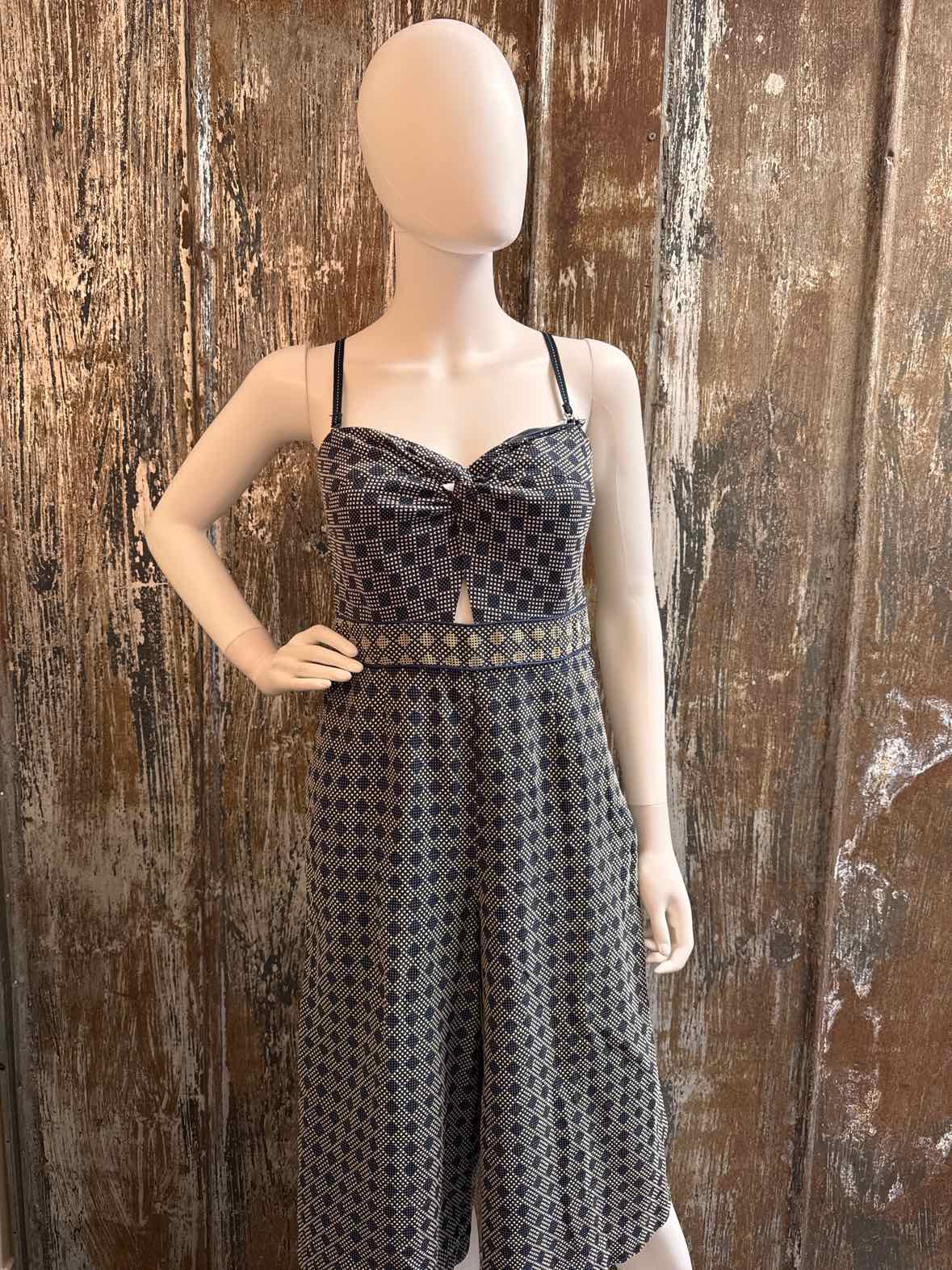 Elevenses Size 4 (Small) Navy Print Jumpsuit