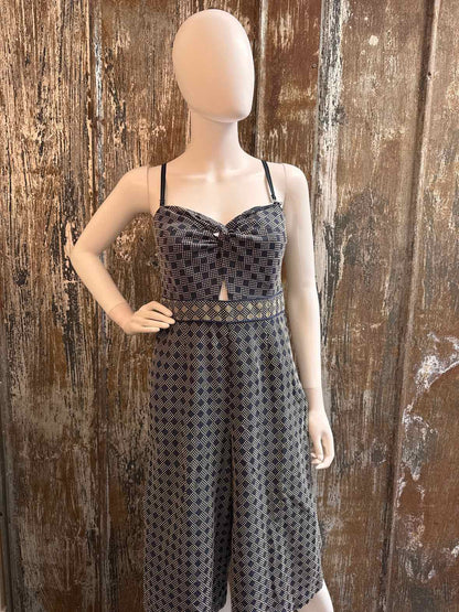 Elevenses Size 4 (Small) Navy Print Jumpsuit