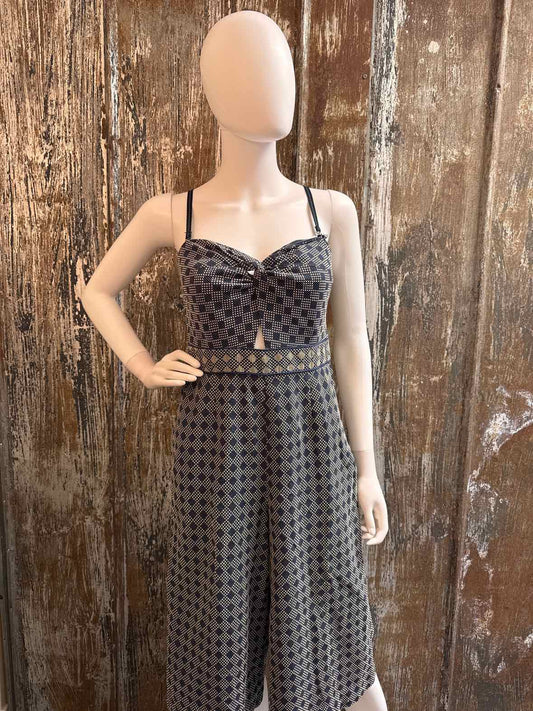 Elevenses Size 4 (Small) Navy Print Jumpsuit
