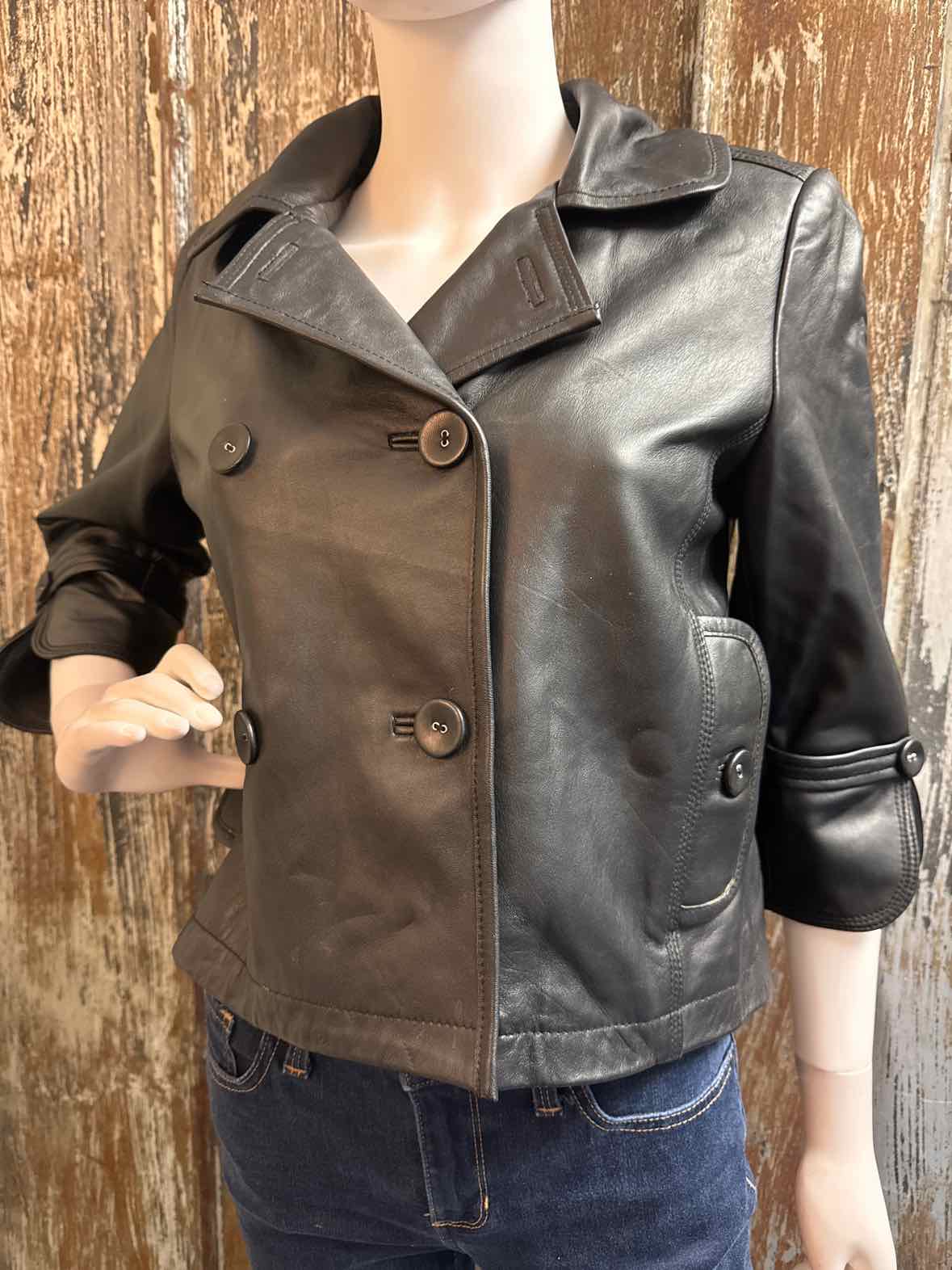 Avanti Size small Black Leather Jacket