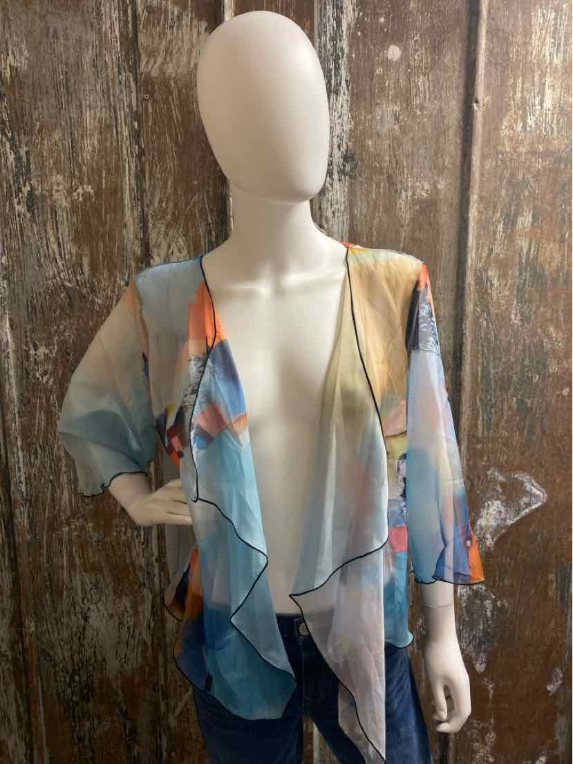 UBU Size Medium Blue Print Shawl