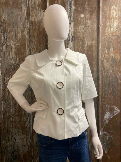 Style & Co. Size 12 Petite (Large Petite) White Jacket