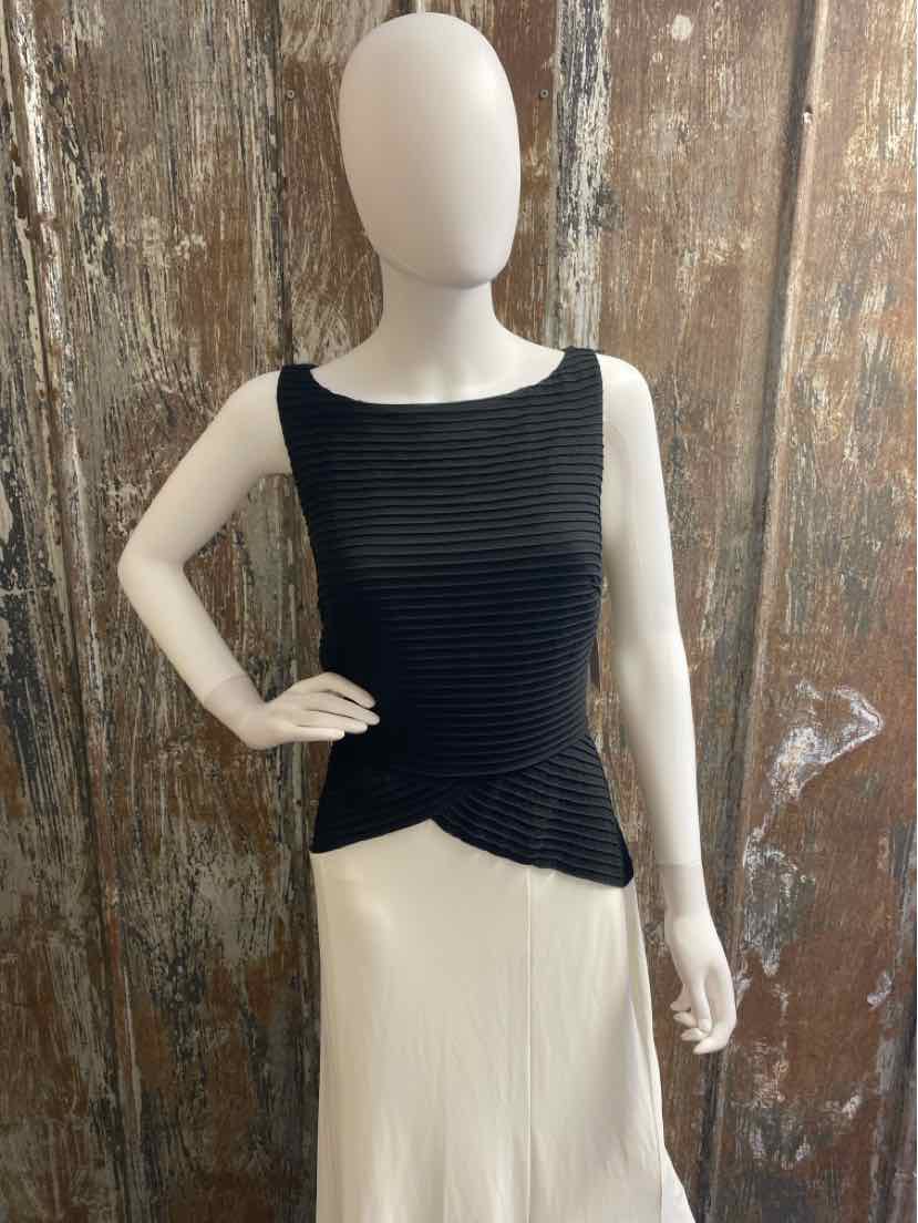 Ralph Lauren Size 8 (Medium) Black & Cream Evening Dress