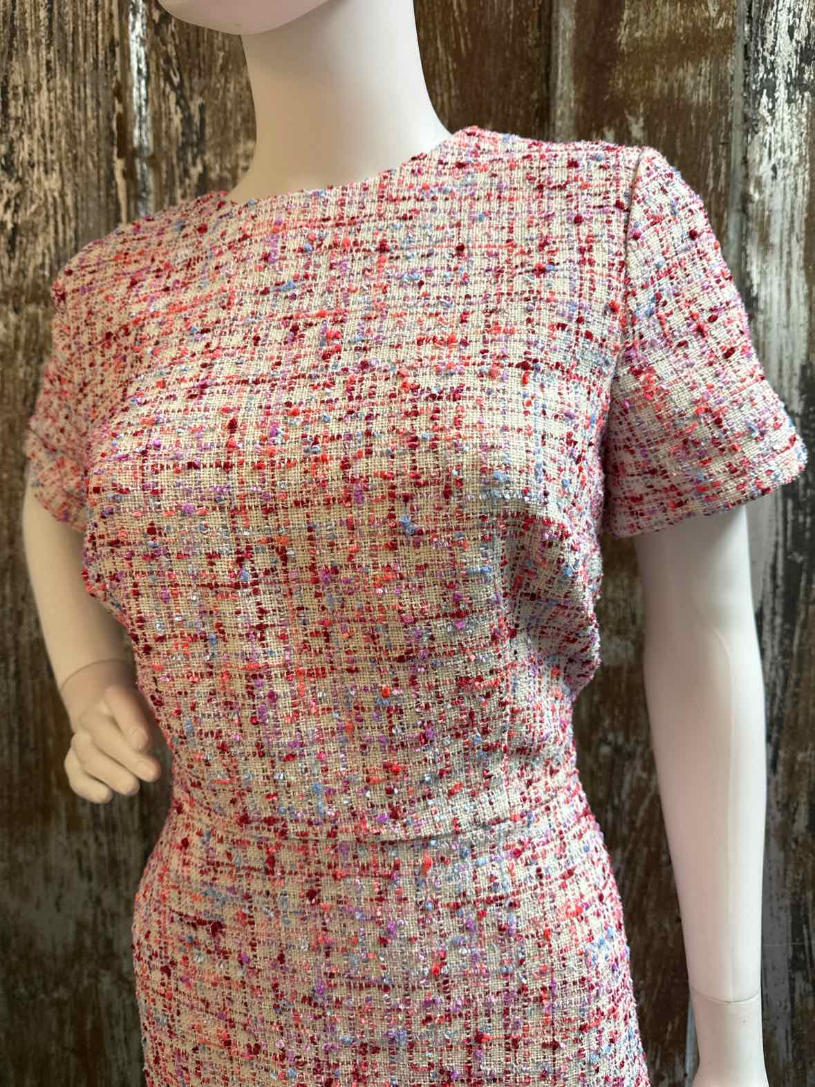 Ann Taylor Size 12 (Large) Pink Tweed Dress