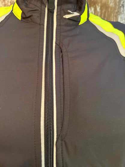 Brooks Size small Black Windbreaker Jacket