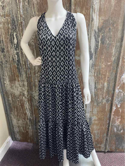 Banana Republic Size Large Black Print Dress