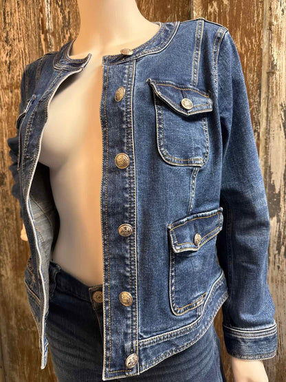 Talbots Size Medium Petite Denim Jean Jacket