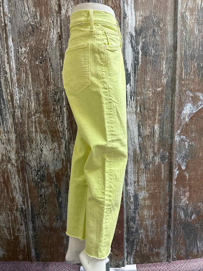 Mother Denim Size 6 Chartreuse Jeans