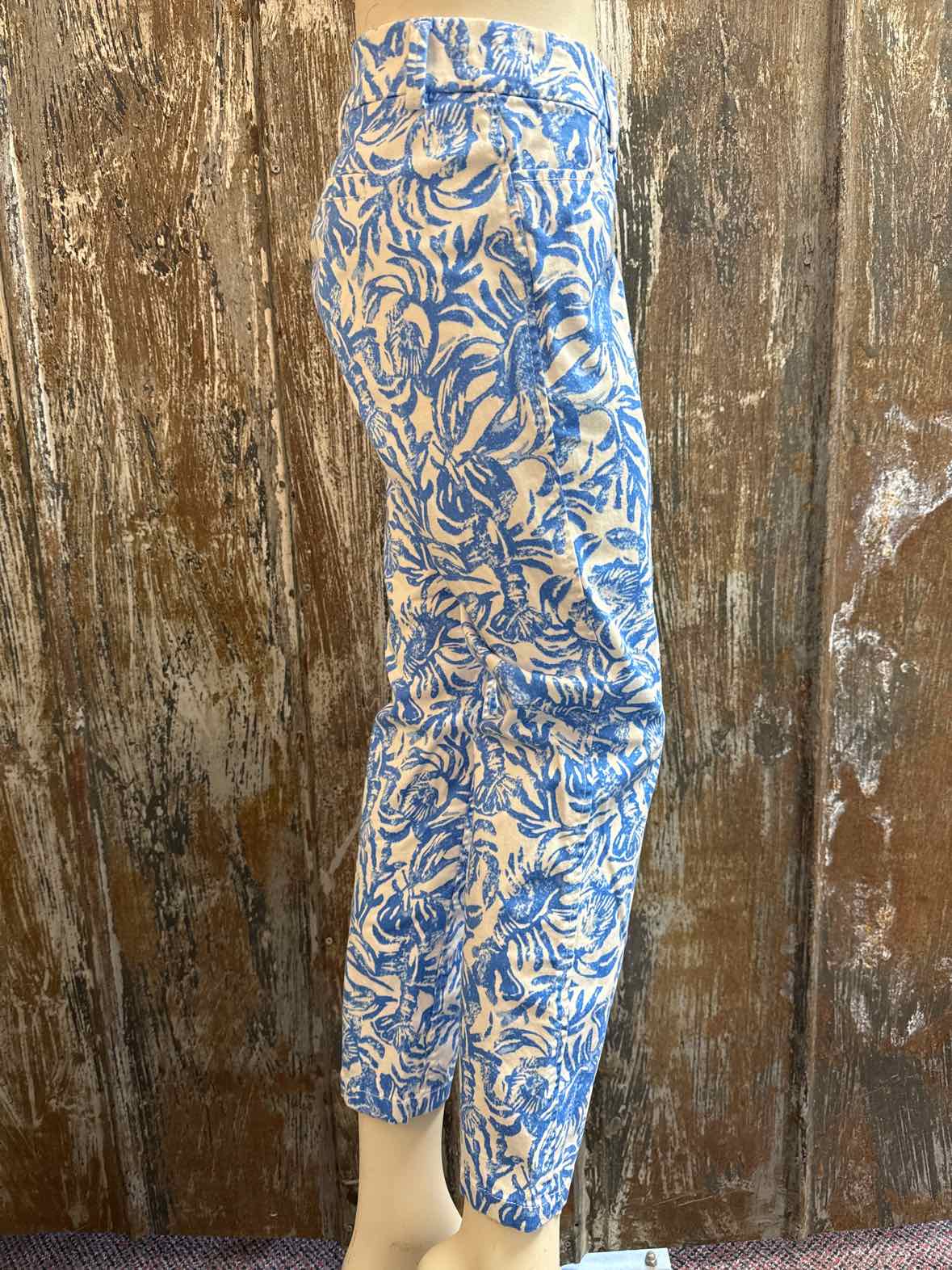 Lilly Pulitzer Size 0 Blue Print Pants