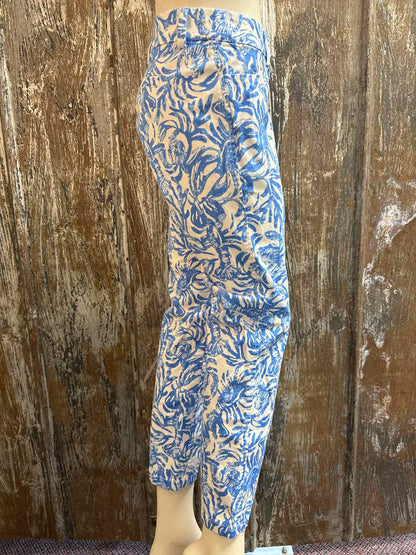 Lilly Pulitzer Size 0 Blue Print Pants